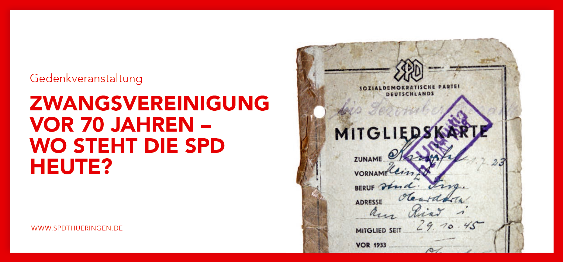 Zwangsvereinigung vor 70 Jahren – Wo steht die SPD heute?