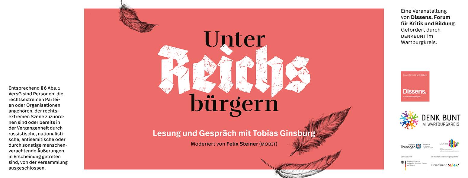 Unter Reichsbürgern – Lesung & Gespräch mit Tobias Ginsburg